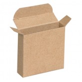 3" x 0.875" x 3" Kraft Reverse Tuck Folding Cartons - 1000 per Case