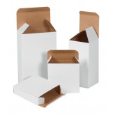 3.625" x 1" x 3.625" White Reverse Tuck Folding Cartons - 1000 per Case