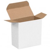 3.3125" x 1.5" x 3.3125" White Reverse Tuck Folding Cartons - 1000 per Case