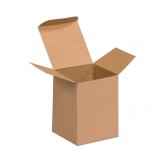 3" x 3" x 4" Kraft Reverse Tuck Folding Cartons - 250 per Case