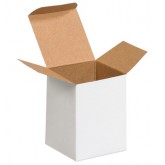 3" x 3" x 4" White Reverse Tuck Folding Cartons - 500 per Case