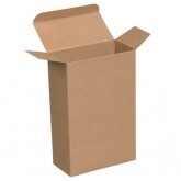 4.625" x 2.375" x 7.3125" Kraft Reverse Tuck Folding Cartons - 250 per Case