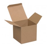 4" x 4" x 4" Kraft Reverse Tuck Folding Cartons - 250 per Case