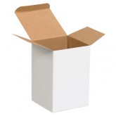 4" x 4" x 6" White Reverse Tuck Folding Cartons - 250 per Case