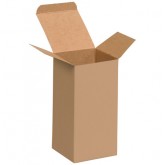 4" x 4" x 8" Kraft Reverse Tuck Folding Cartons - 250 per Case