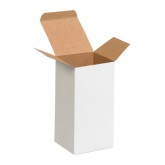 4" x 4" x 8" White Reverse Tuck Folding Cartons - 250 per Case