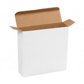 7.25" x 2" x 7.25" White Reverse Tuck Folding Cartons - 250 per Case