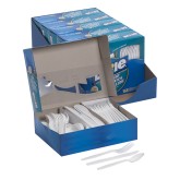 Dixie Heavy Weight Plastic Cutlery Combination - White, 56 Each Forks, Knives & Spoons