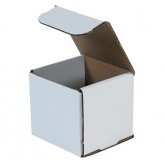 4" x 4" x 4" White Corrugated Mailer 32ect - 50 per Bundle, 2400 per Bale