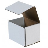 5" x 4" x 4" White Corrugated Mailer 32ect - 50 per Bundle, 2400 per Bale