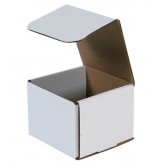5" x 5" x 4" White Corrugated Mailer 32ect - 50 per Bundle, 2400 per Bale