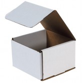 6" x 6" x 4" White Corrugated Mailer 32ect - 50 per Bundle, 1600 per Bale