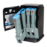 GP Pro DUSSTDSP3MINI Dixie Ultra SmartStock Tri-Tower Mini Cutlery Dispenser Series T - Black