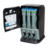 GP Pro DUSSTDSP3MINI Dixie Ultra SmartStock Tri-Tower Mini Cutlery Dispenser Series T - Black