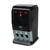 GP Pro DUSSTDSP3MINI Dixie Ultra SmartStock Tri-Tower Mini Cutlery Dispenser Series T - Black
