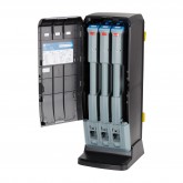 GP Pro DUSSTDSP3 Dixie Ultra SmartStock Tri-Tower Cutlery Dispenser Series T - Black