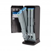 GP Pro DUSSTDSP3 Dixie Ultra SmartStock Tri-Tower Cutlery Dispenser Series T - Black