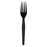 Dixie Individually Wrapped Heavyweight Polystyrene Forks - Black, 1000 count