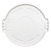 Plastic Gator Lid for 10 Gallon Container Receptacle Round - White