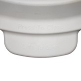 Plastic Gator Lid for 32 Gallon Vented Container Receptacle Round - White