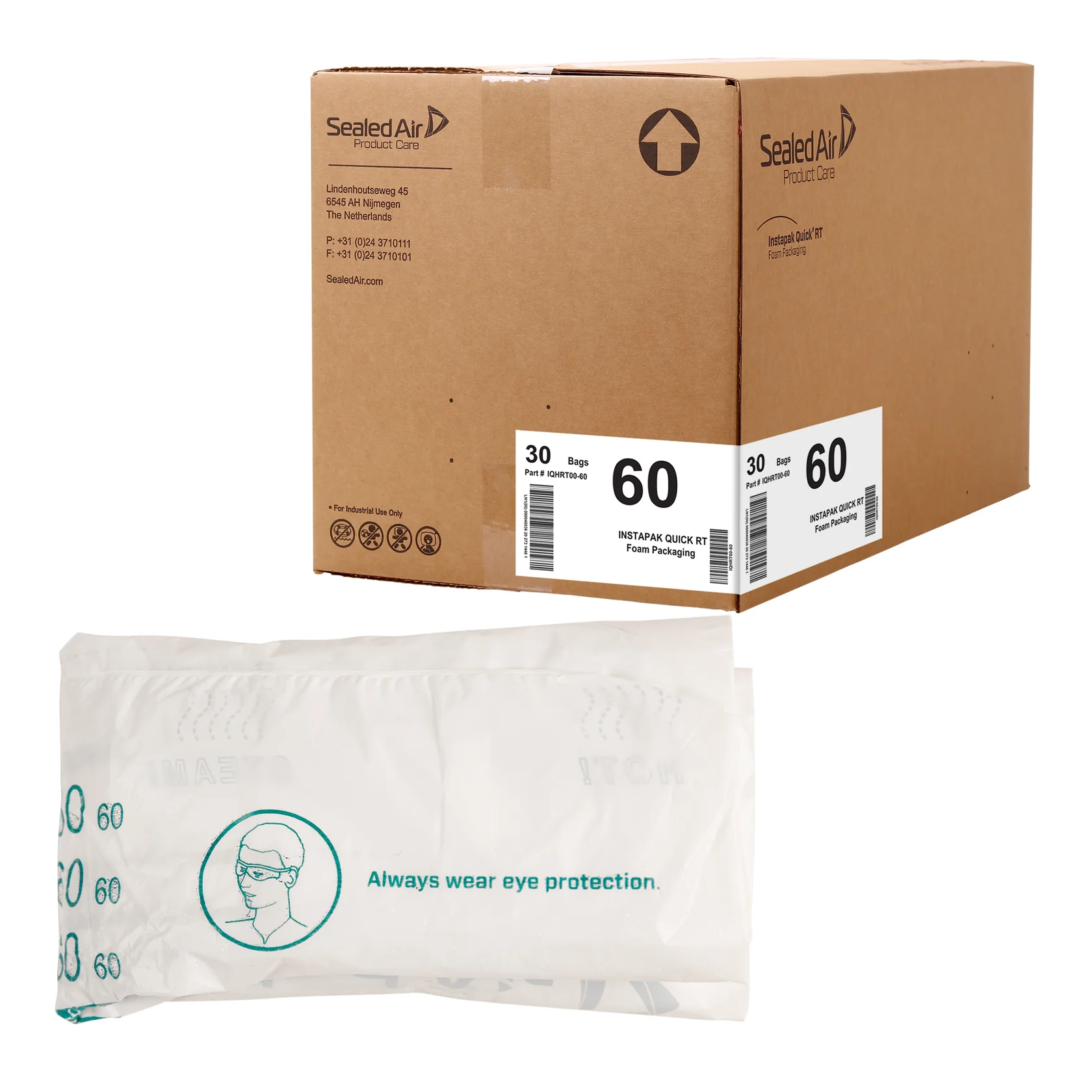 Instapak Quick 18" x 24" Room Temperature Expandable #40 Foam Bags - 30 Count