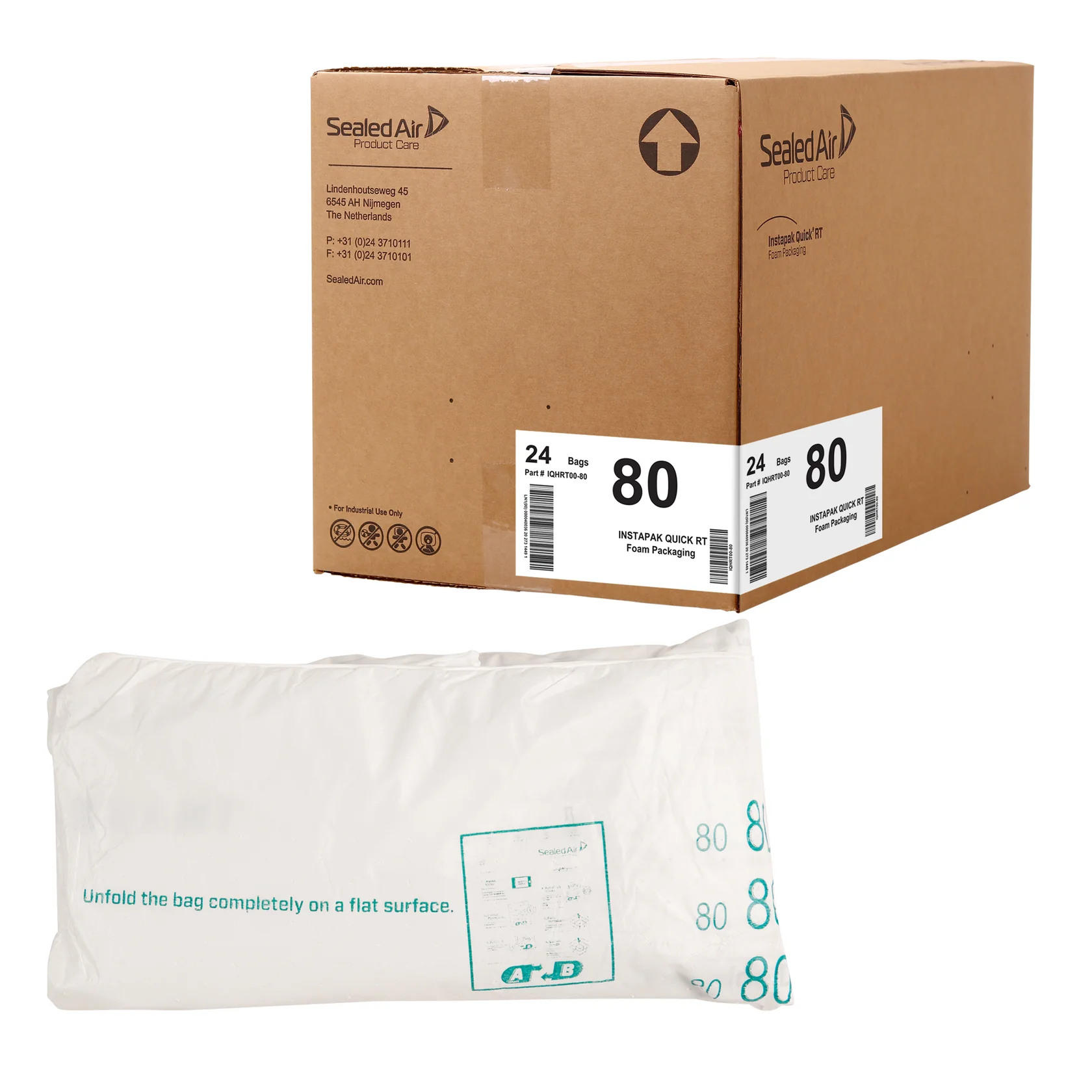 Instapak Quick 22" x 27" Room Temperature Expandable #80 Foam Bags - 24 Count