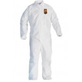 Kimberly Clarke KLEENGUARD A40 Coveralls with Zipper Front, Elastic Wrists & Ankles - Extra Large, 25 count