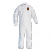 Kimberly Clark KLEENGUARD White A40 Elastic-Cuff and Ankles Coveralls - 3X Large, 25 count