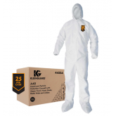 Kimberly Clark KLEENGUARD A40 Liquid & Particle Protection Coveralls - Extra Large, 25 count