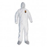 Kimberly Clark KLEENGUARD White A45 Liquid/Particle Protection Surface Prep/Paint Coveralls with Hood and Boots - 2X Large , 25 count