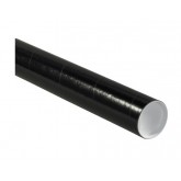 2" x 6" .06 Thick Black Round Mailing Tubes with Caps - 50 per Case