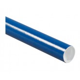 2" x 6" .06 Thick Blue Round Mailing Tubes with Caps - 50 per Case