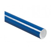 2" x 9" .06 Thick Blue Round Mailing Tubes with Caps - 50 per Case