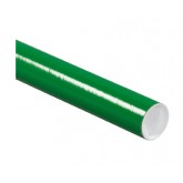 2" x 9" .06 Thick Green Round Mailing Tubes with Caps - 50 per Case