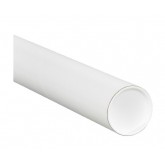 3" x 12" .06 Thick White Round Mailing Tubes with Caps - 24 per Case