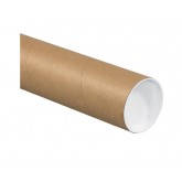 3" x 30" Heavy Duty 0.125 Thick Kraft Mailing Tubes with Caps - 24 per Case