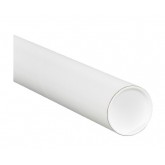 3" x 42" .07 Thick White Round Mailing Tubes with Caps - 24 per Case