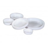 2.5" White Plastic End Caps - 100 per Case