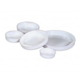 6" White Plastic End Caps - 100 per Case