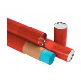 3" x 36" Heavy Duty .125 Thick Red Premium Telescoping Tubes - 24 per Case