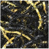 Black & Gold Metallic Blend Crinkle Paper - 10 lbs per Case