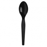 Dixie Individually Wrapped Heavyweight Polystyrene Teaspoons - Black, 1000 count