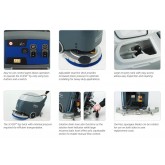Advance SC450 Battery Operated 20" Walk Behind Scrubber - Two 105 Ah Wet Batteries and On-board Charger