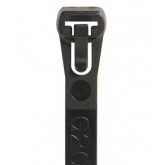 8" x .30" 50# Black Releasable Cable Ties - 1000 per Case