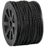 3/8", 2450 lb, Black Twisted Polypropylene Rope - 600'