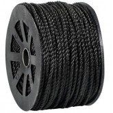 1/4", 1150 lb, Black Twisted Polypropylene Rope - 600'