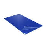 Tacky Traxx Sticky 24" x 36" Floor Mats for Cleanroom or Industrial Settings - Blue, 30 Sheets per Mat / 4 Mats per Case