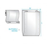 56" x 15" x 95" Full Pillow Top Mattress Poly Bag Clear - 3mil, 45 per Roll