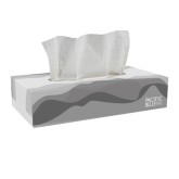 GP Pro 47410 Pacific Blue Basic 2-Ply Facial Tissue - White, Flat Box, 30 per case