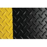 Dimex Diamond Plate 5/32" Vinyl Runner Matting - Black/Yellow, 60" x 75'